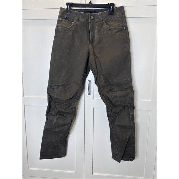 Kuhl Rydr Pants Men’s 32x32 Brown Canvas Vintage Patina Dye Hiking Outdoors - Picture 1 of 16